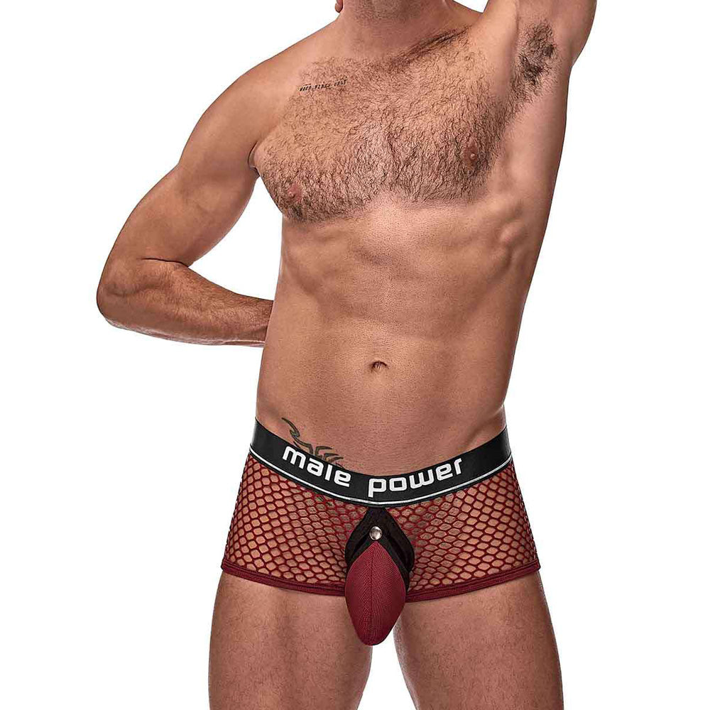 Cock Pit Net Mini Cock Ring Short - Medium - Burgundy