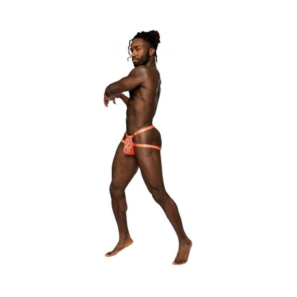 Male Power Rude Awakening Ring Jock Neon Orange S/m