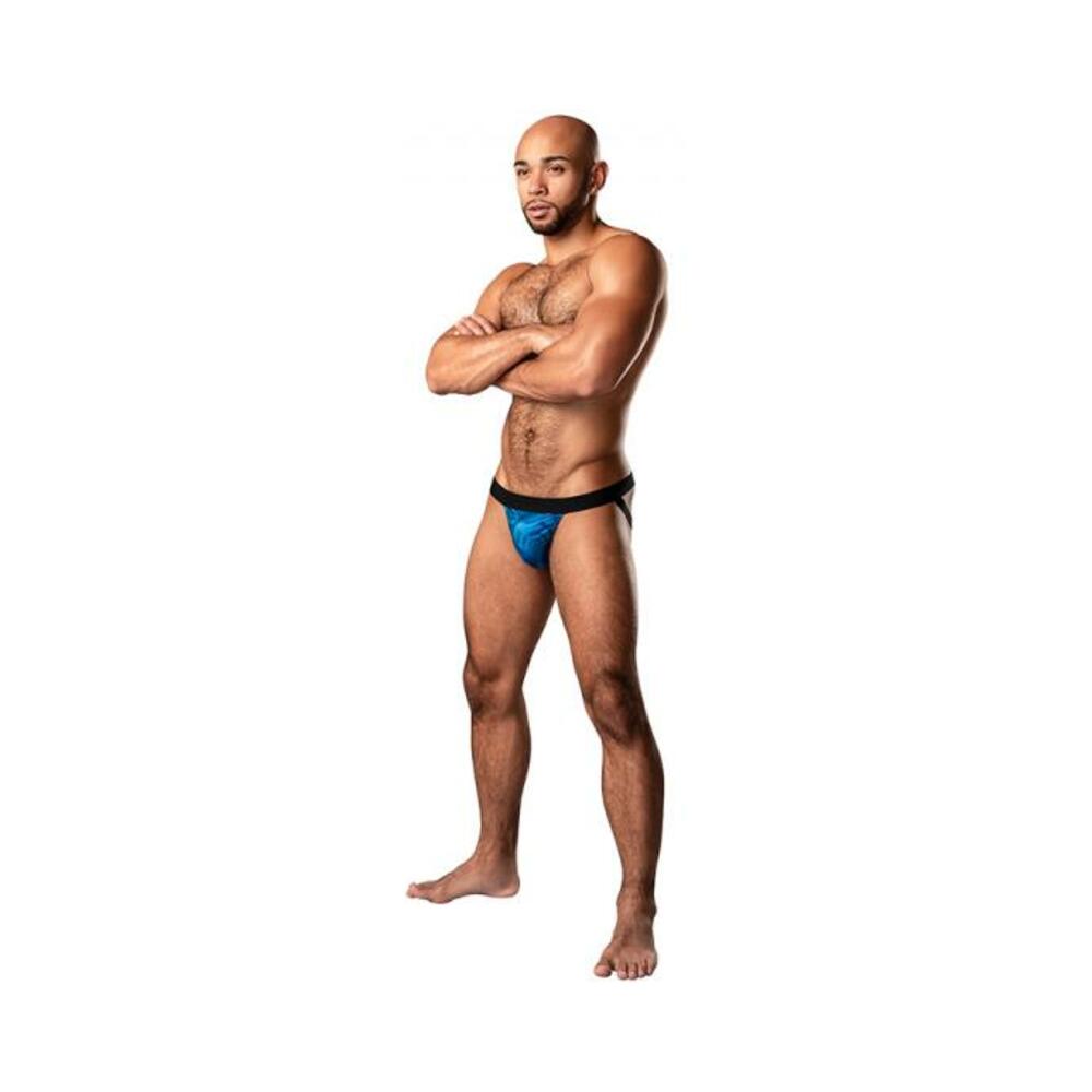 Male Power Kaleidickscope Strappy Ring Jock Sky Blue L/xl