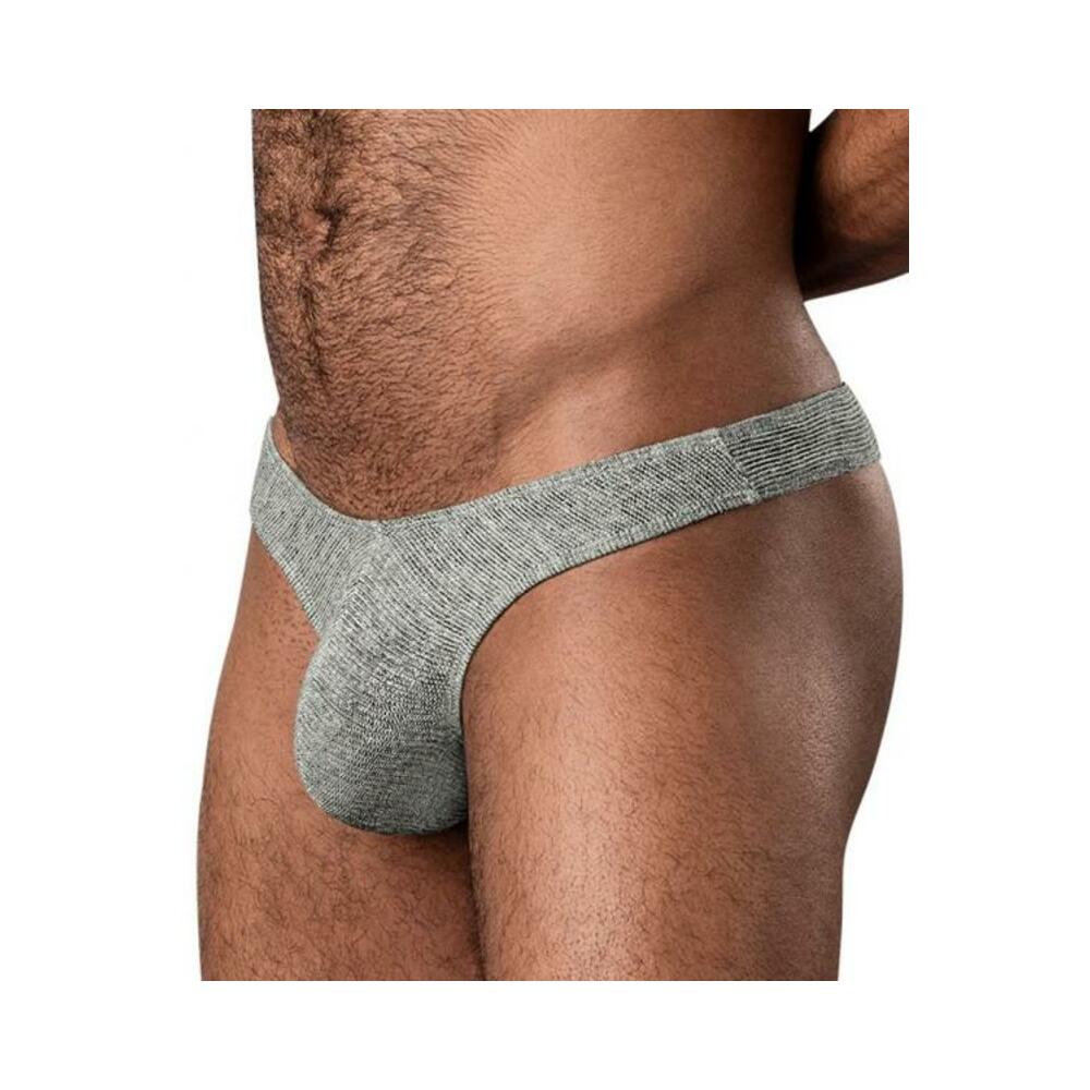 Ribbed & Ready Thong Grey L/xl