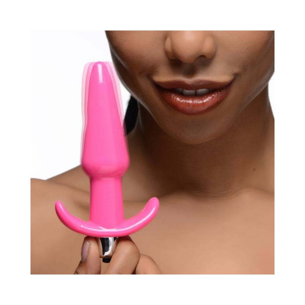 Smooth Vibrating Anal Plug - Pink