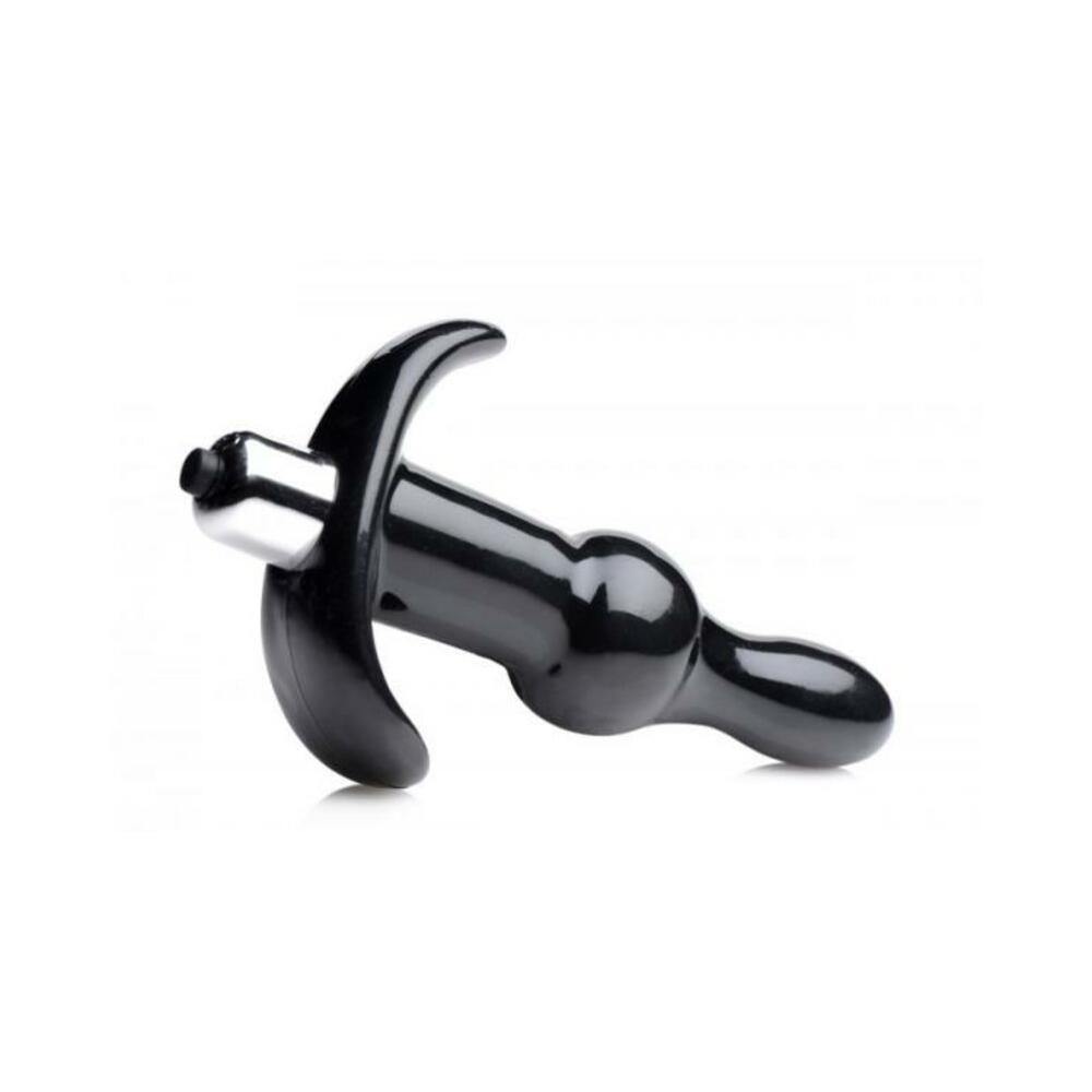 Bumpy Vibrating Anal Plug - Black