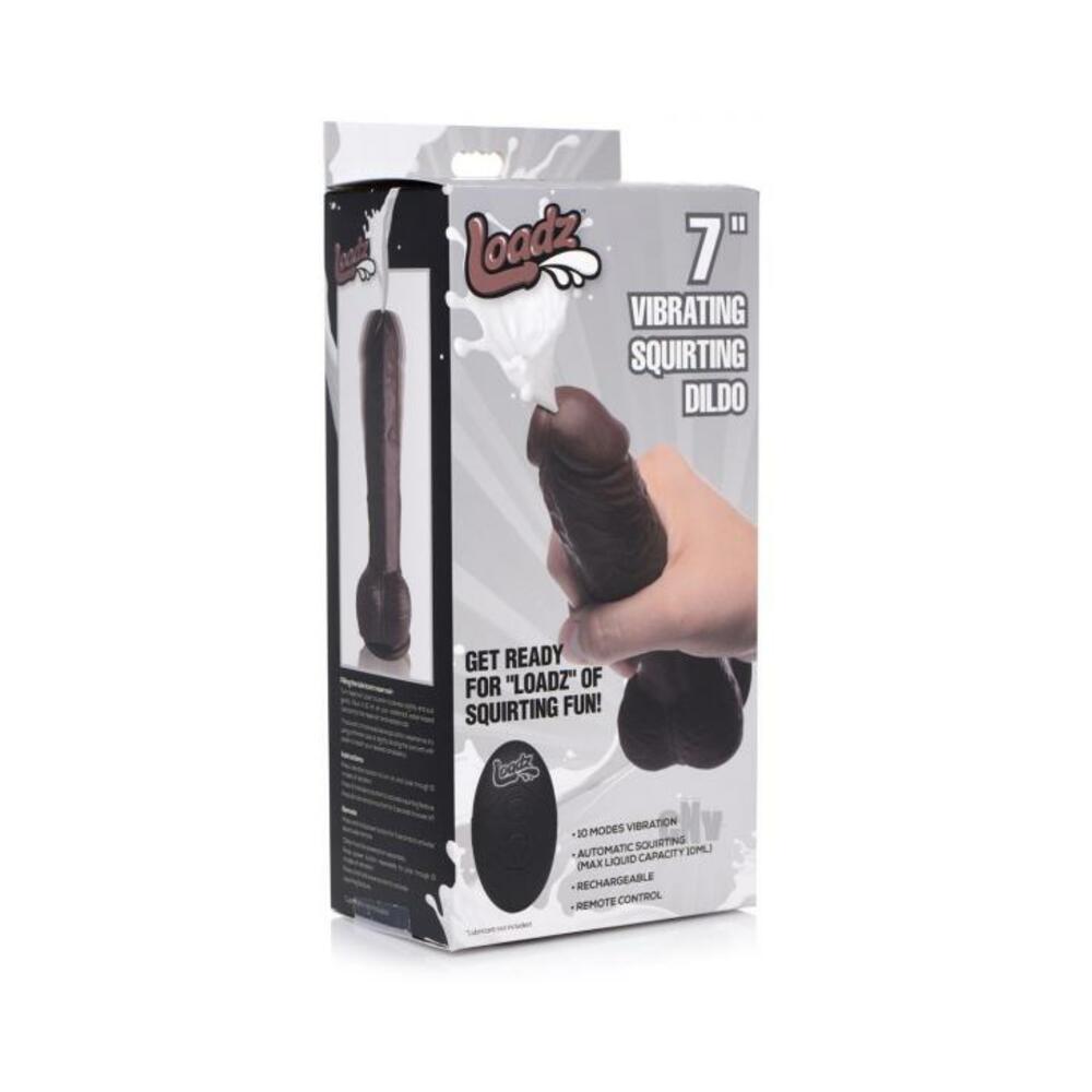 8.5 Inch Vibrating Squirting Dildo with Remote Control - Dark