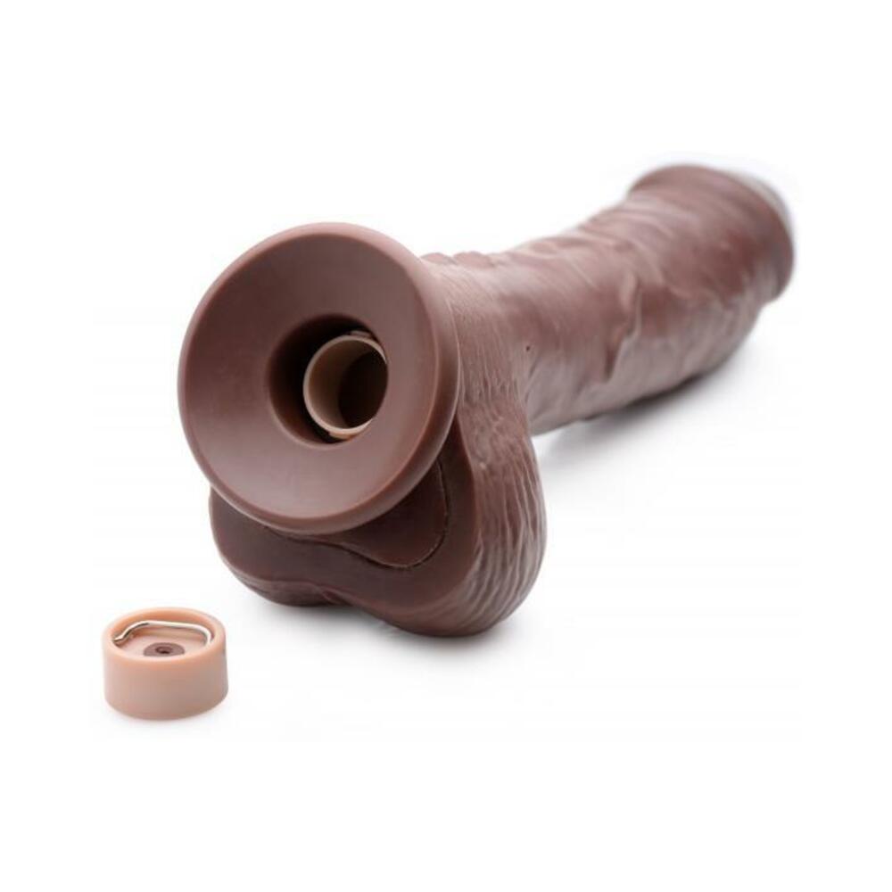 8.5 Inch Vibrating Squirting Dildo with Remote Control - Dark
