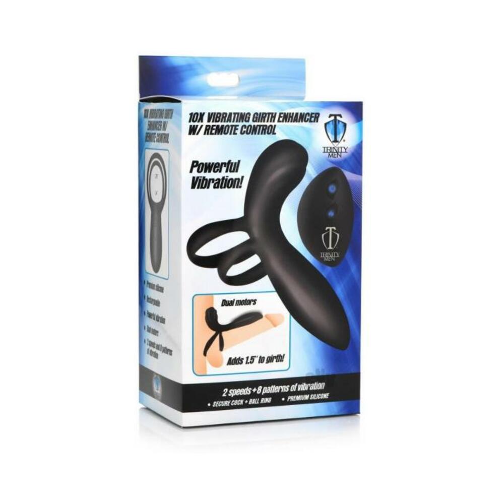10X Silicone Vibrating Girth Enhancer with Remote Control