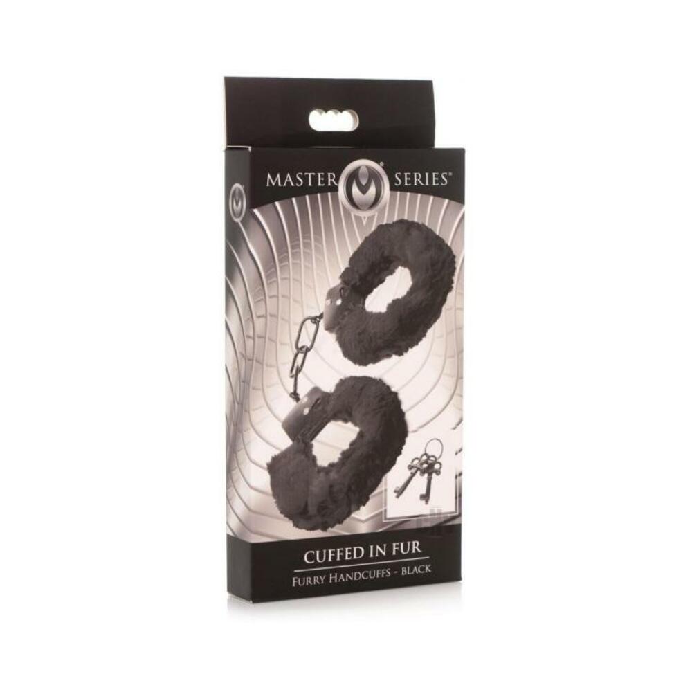 Cuffed In Fur Furry Handcuffs - Black