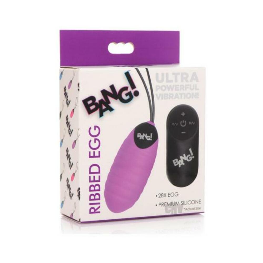 28X Ribbed Silicone Vibrating Egg with Remote Control
