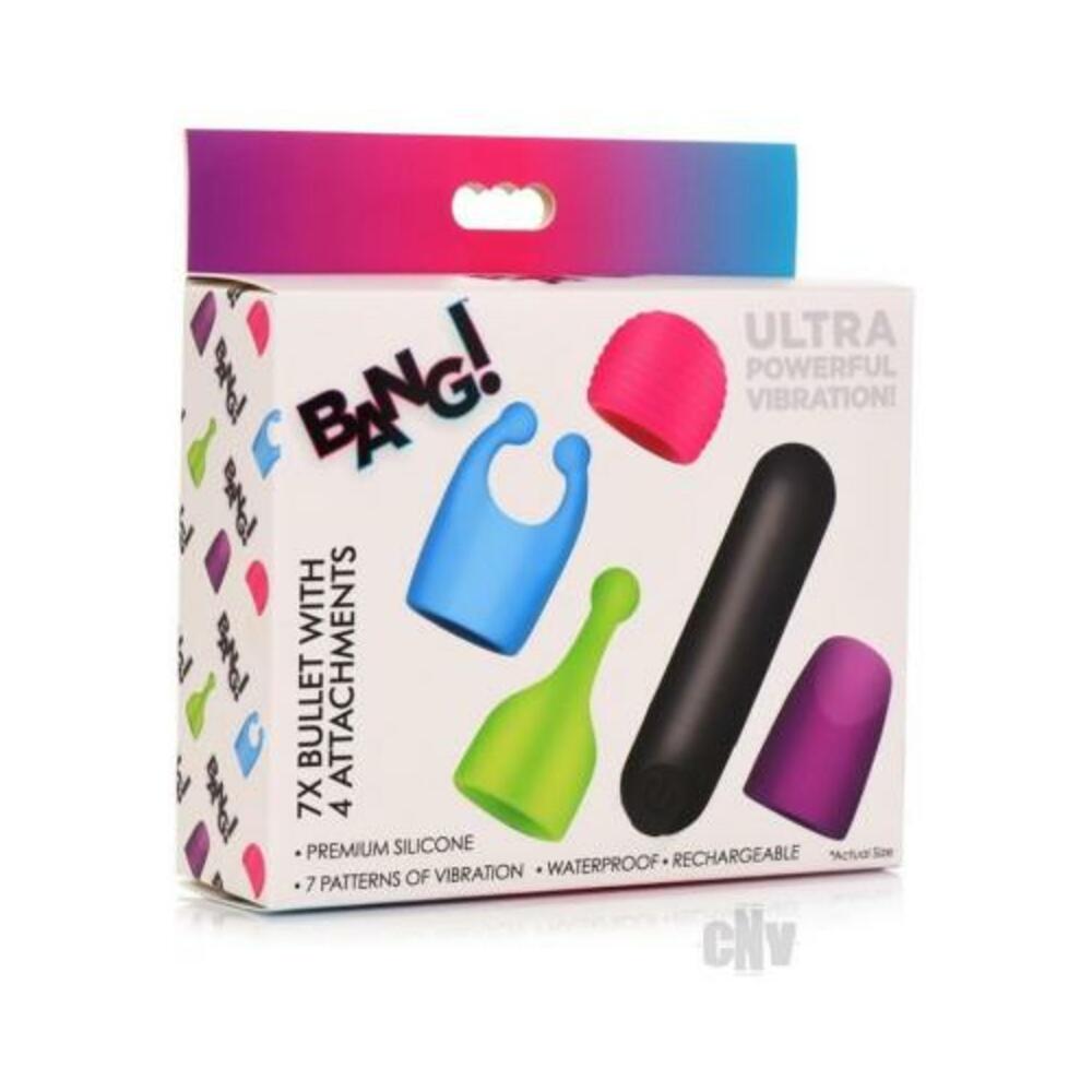7X Rechargeable Bullet with 4 Attachments