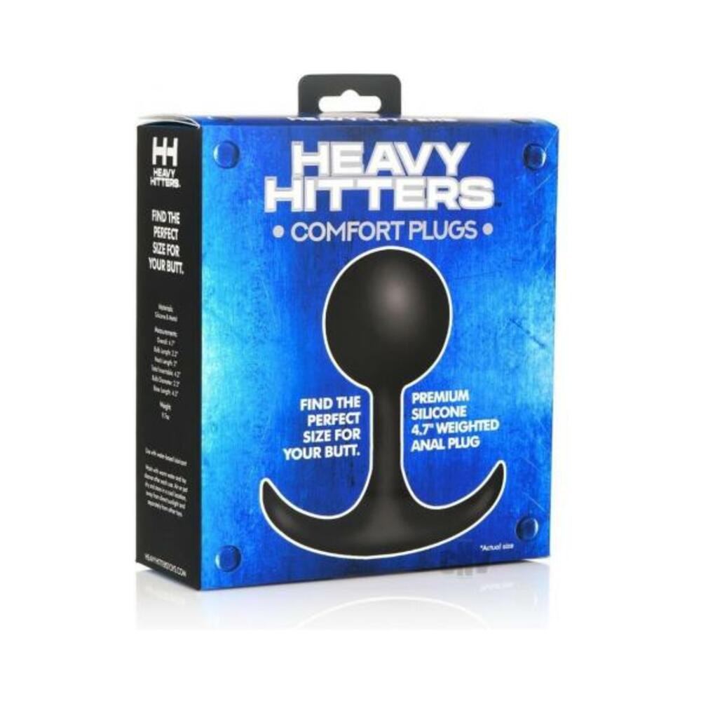 Premium Silicone Round Weighted Anal Plug - XL