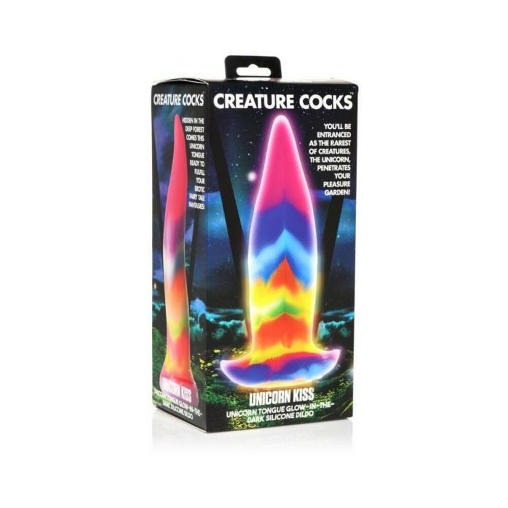 Unicorn Kiss Unicorn Tongue Glow-in-the-Dark Silicone Dildo