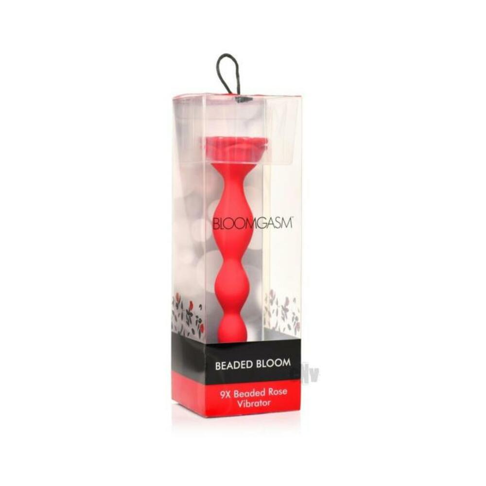 9X Beaded Bloom Silicone Rose Vibrator