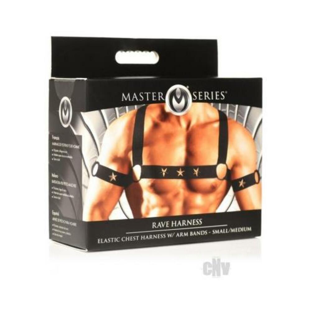 Rave Harness Elastic Chest Harness with Arm Bands - SM