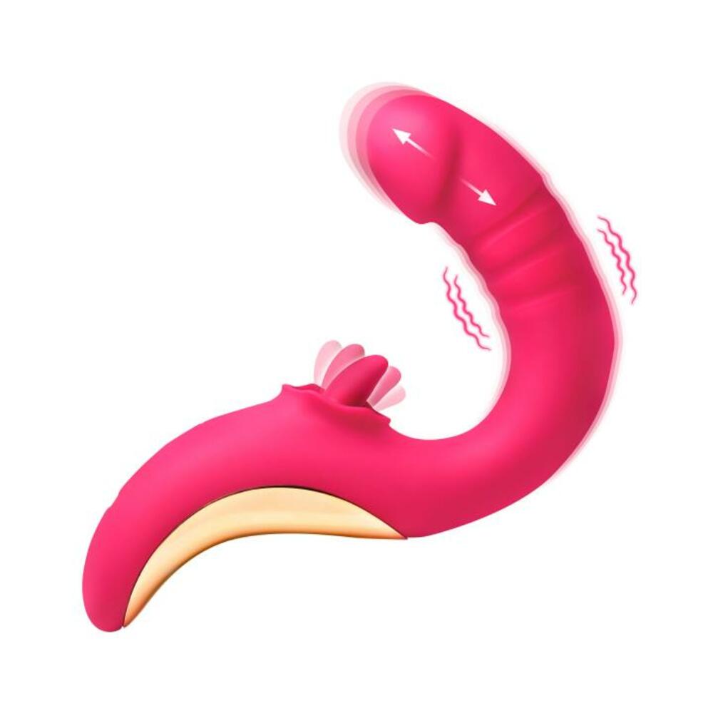 Tease and Please Thrusting and Licking Vibrator