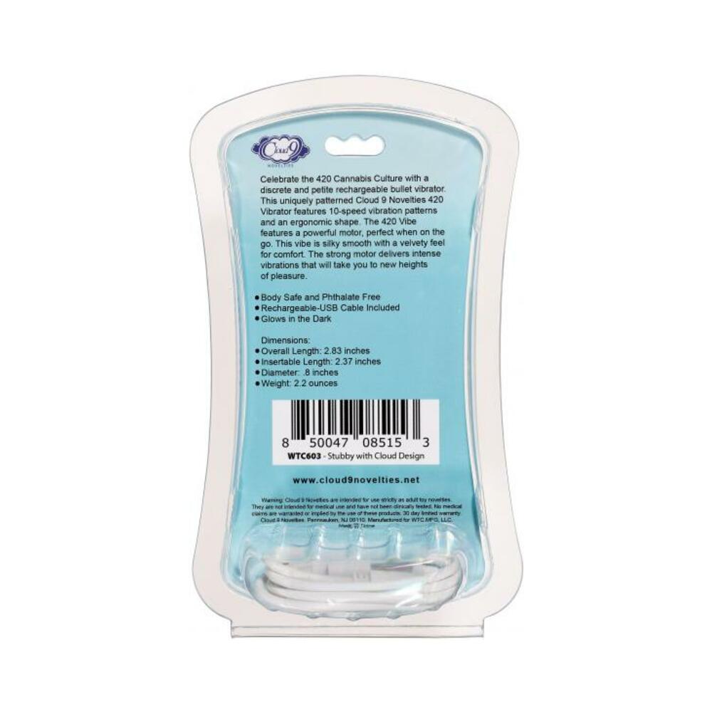 420 Stubby Vibe White/blue Cloud
