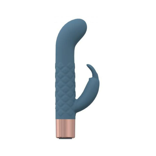 Loveline Devotion 10 Speed Mini-rabbit Silicone Rechargeable Waterproof Blue/grey
