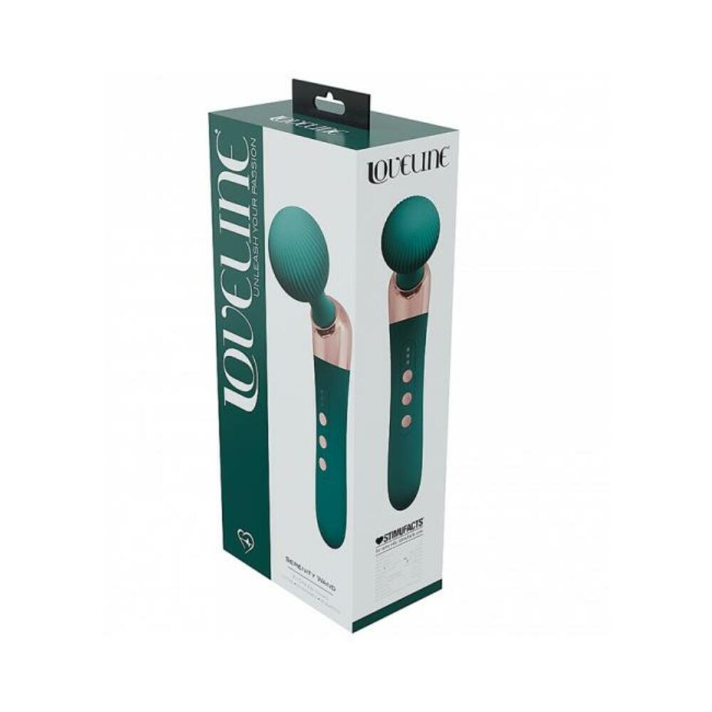 Loveline Serenity Wand Silicone Rechargeable Splashproof Forest Green