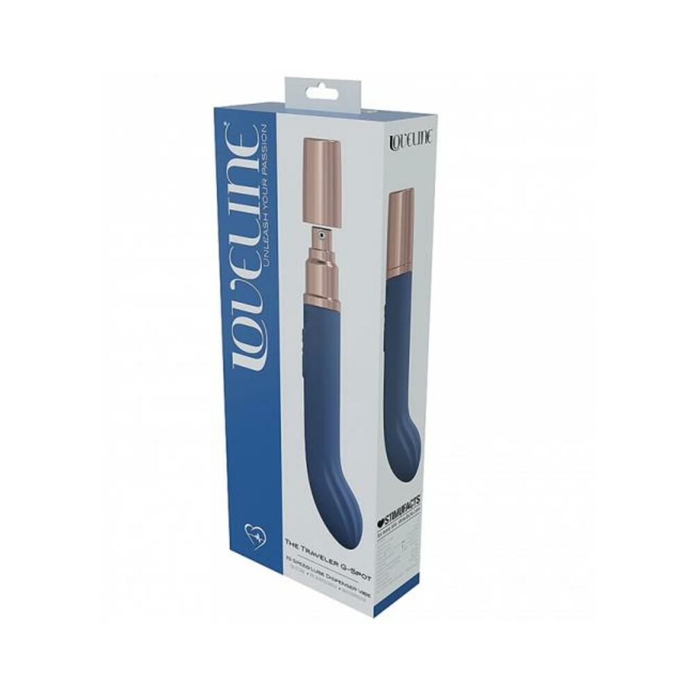 Loveline Traveler G-spot Silicone Rechargeable Splashproof Blue/grey