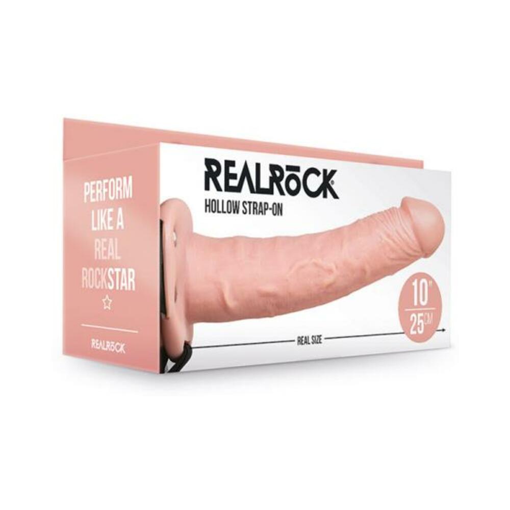 Realrock Hollow Strap-on Without Balls 10 In. Vanilla