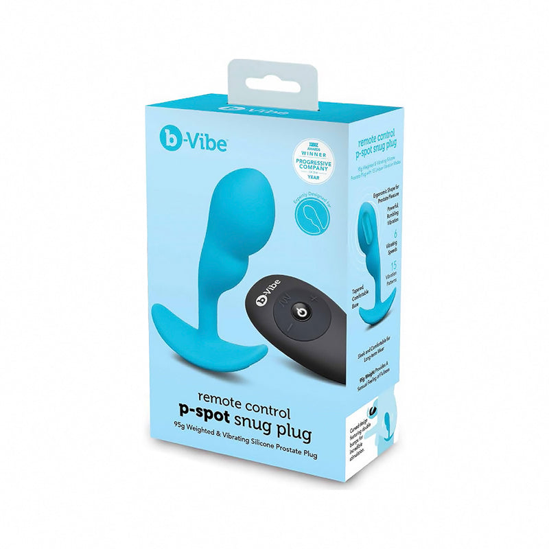 B-Vibe Vibrating P-Spot Snug Plug Small with Rechargeable Remote Control
