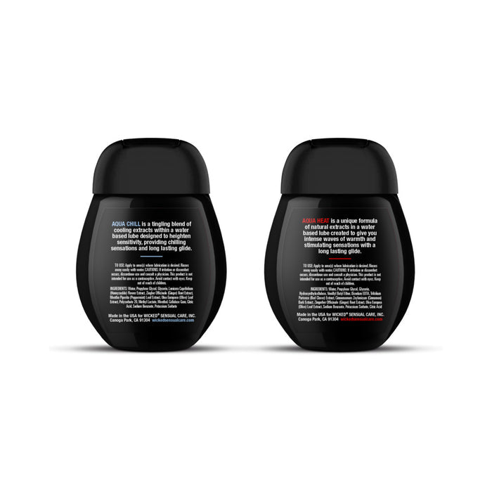 Wicked Sensual Care Sensation Kit Cooling and Warming Intimate Lubricants 1.5oz