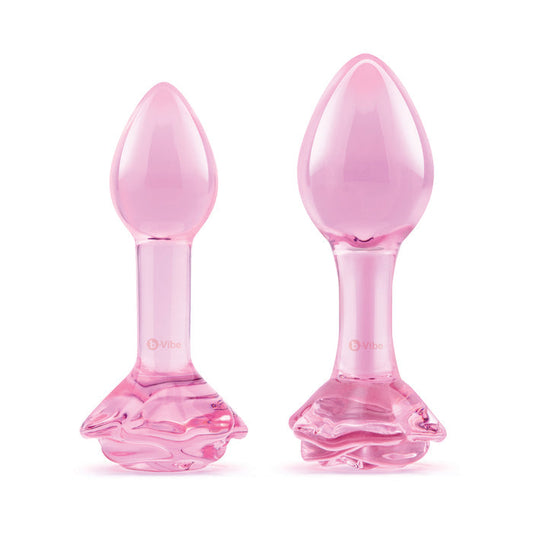 B-Vibe Pink Roses Training Plug Set