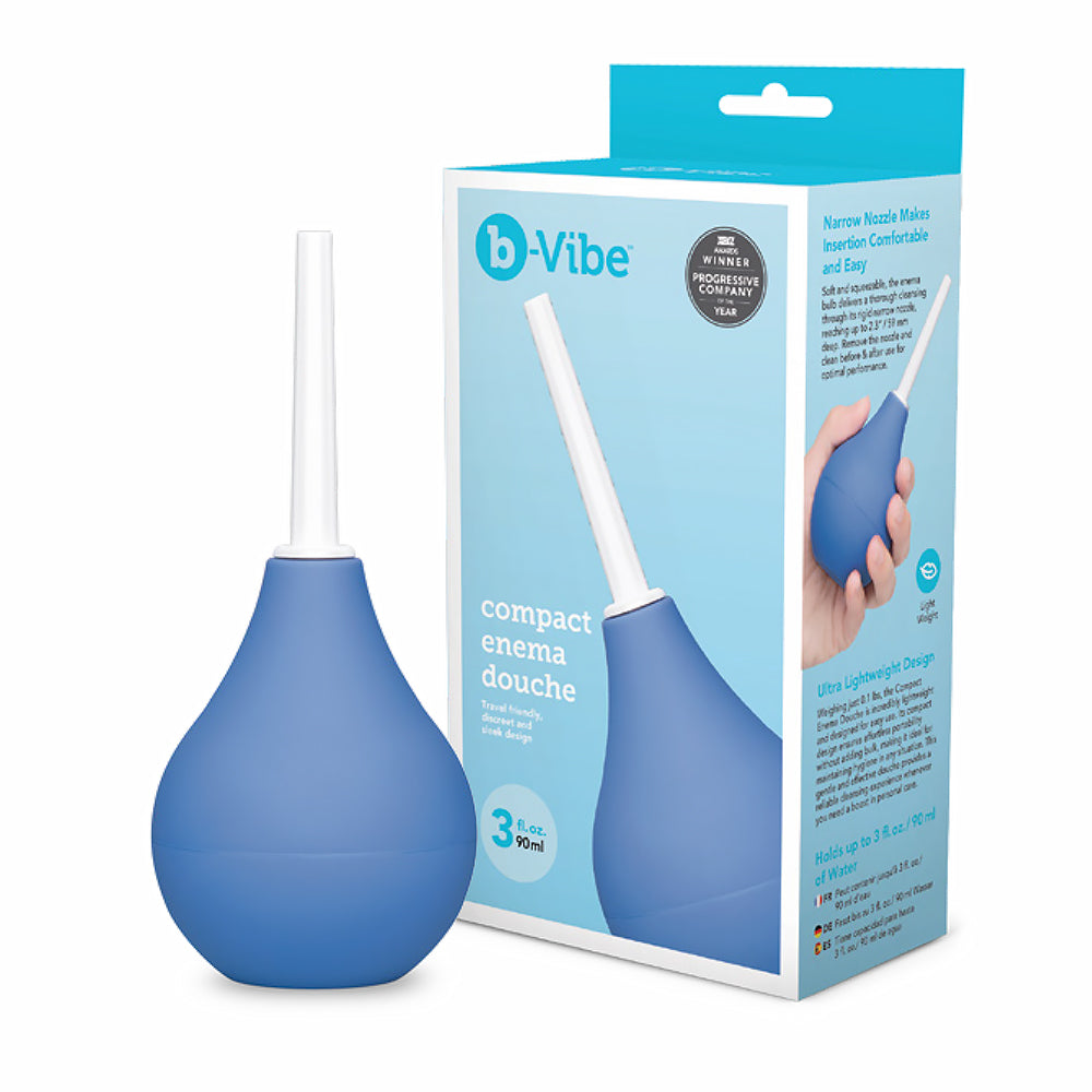 B-Vibe Compact Enema Douche Blue