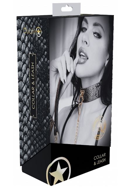 Ouch! Florence Collection Collar With Leash Black