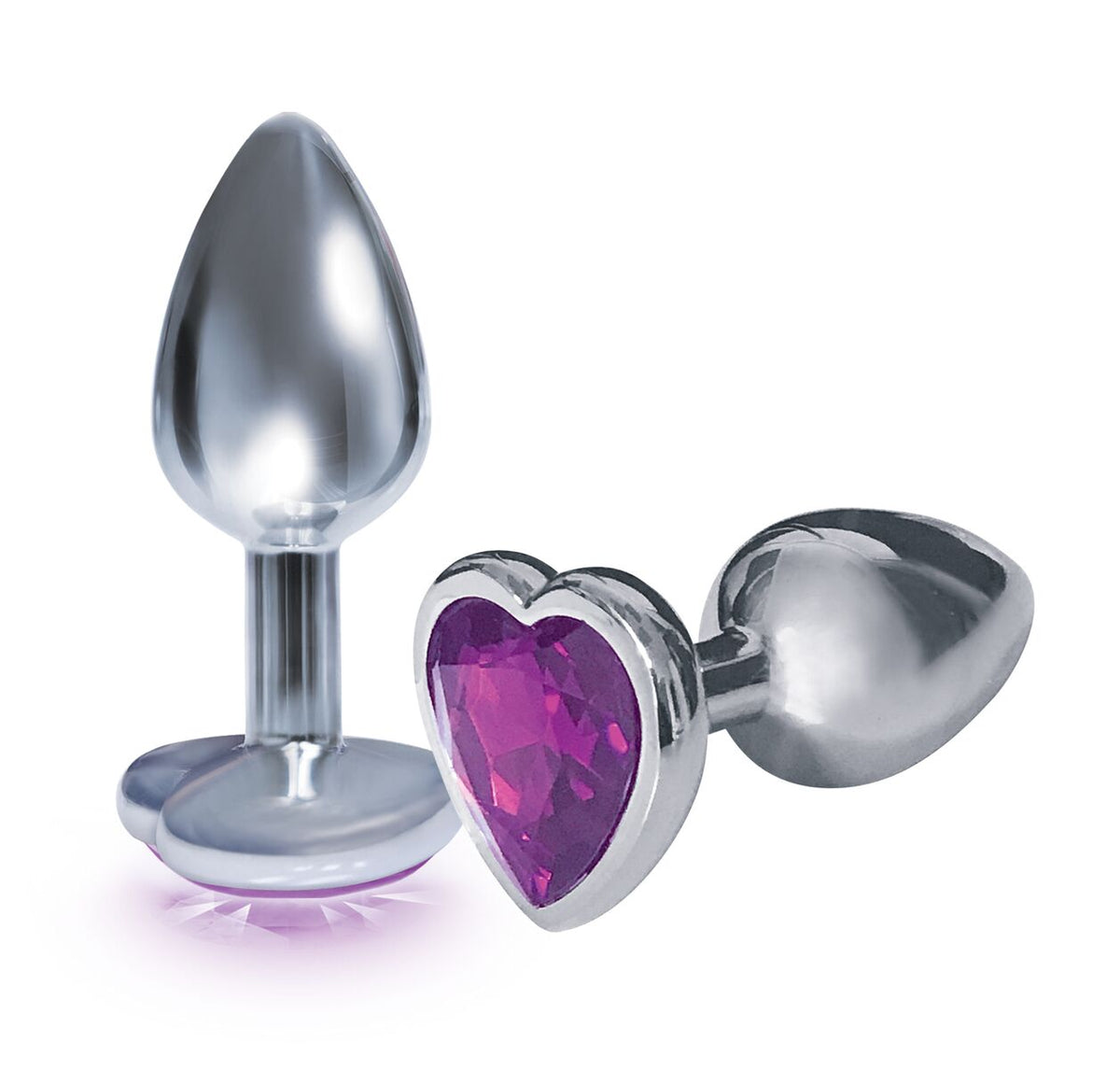 The 9's, The Silver Starter, Bejeweled Heart Stainless Steel Plug
