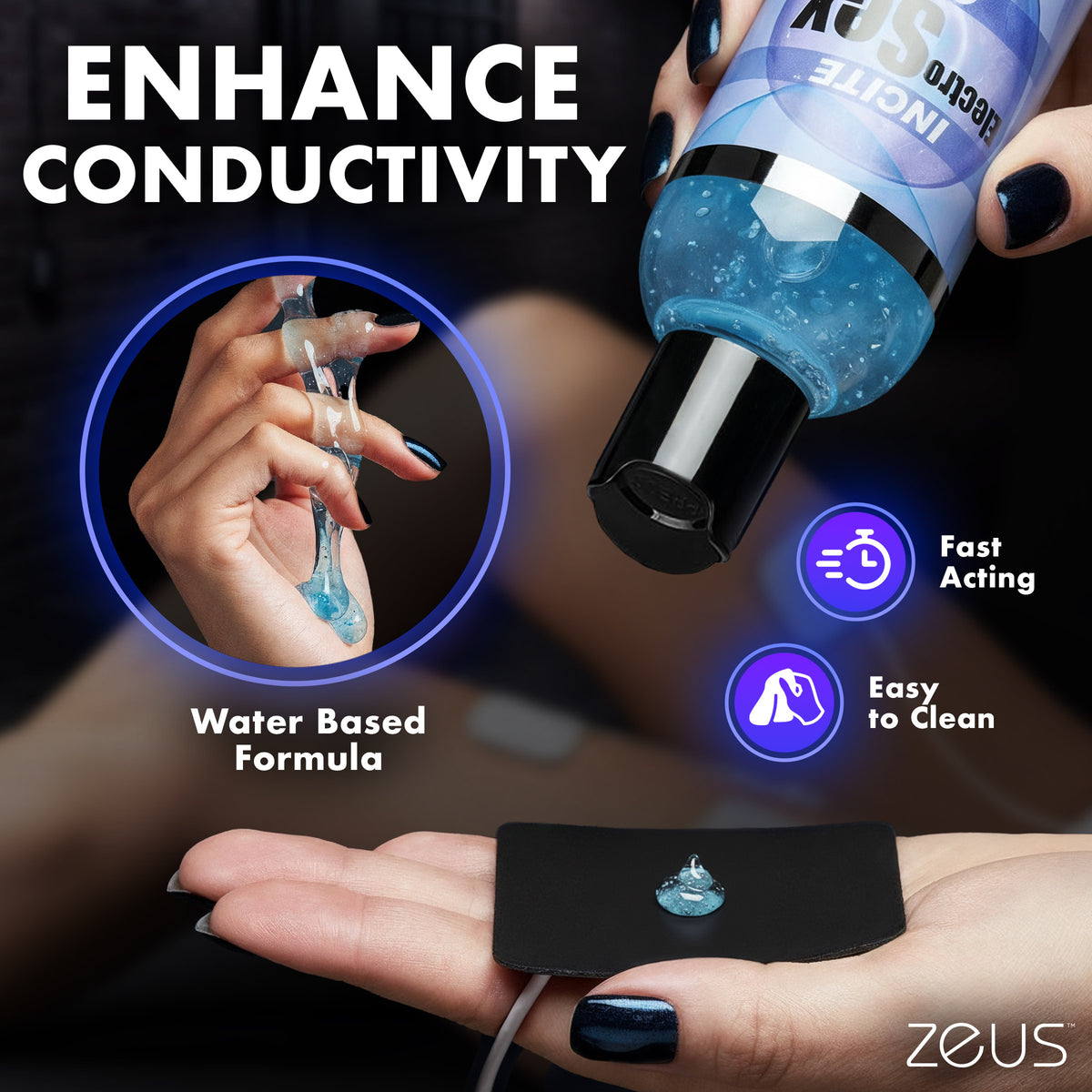Zeus Incite Electrosex Gel - 8.5 oz