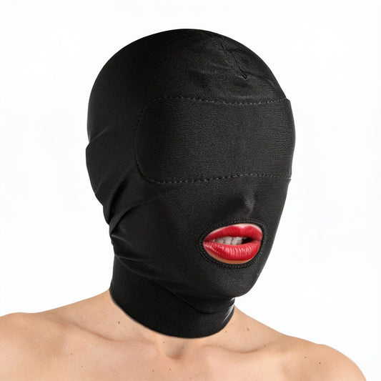 Disguise Open Mouth Hood with Padded Blindfold