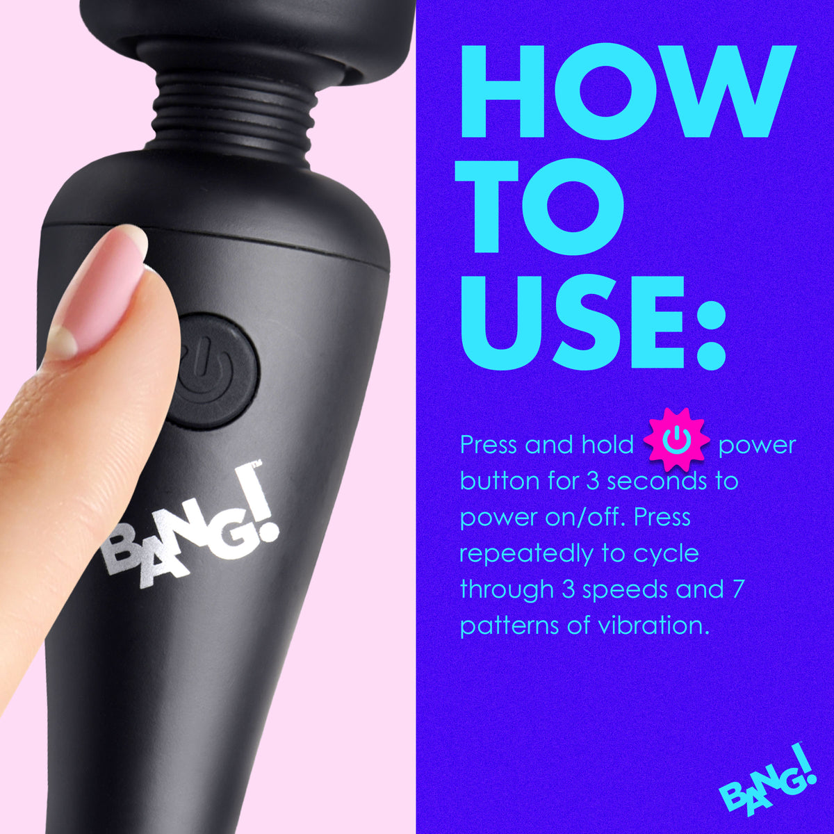 10X Ultra Powerful Silicone Mini Wand - Black