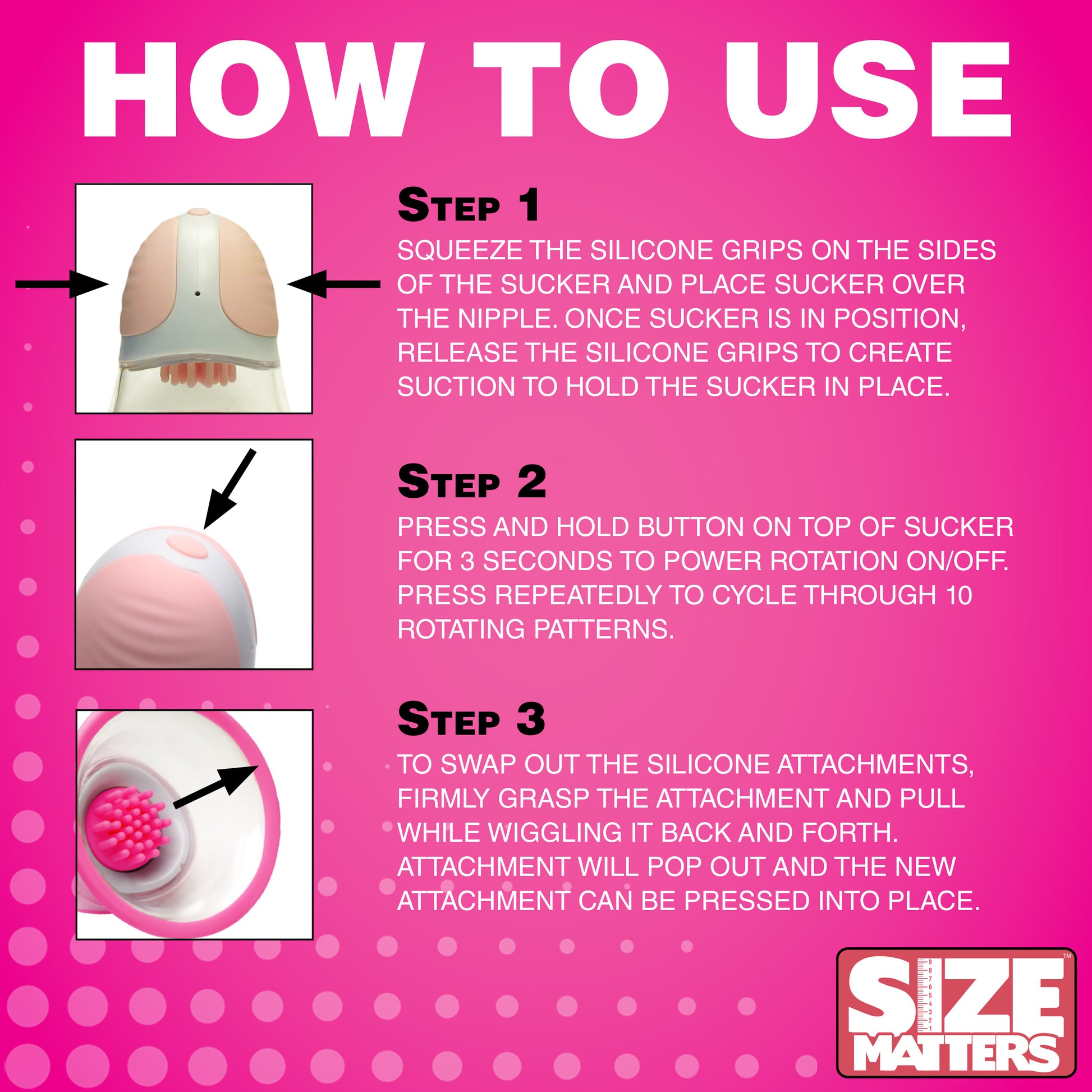 10X Rotating Nipple Suckers