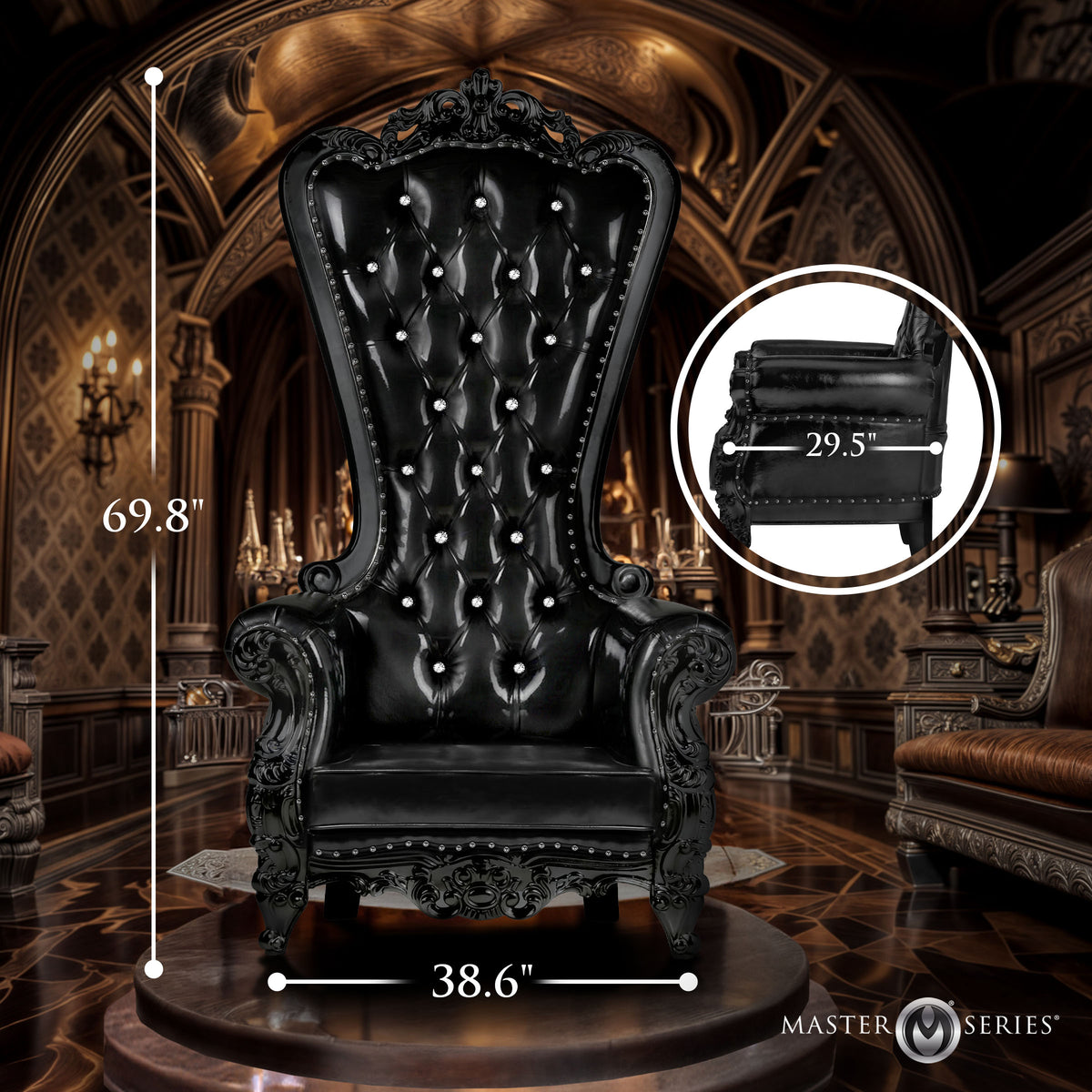BDSM Throne Chair - Black