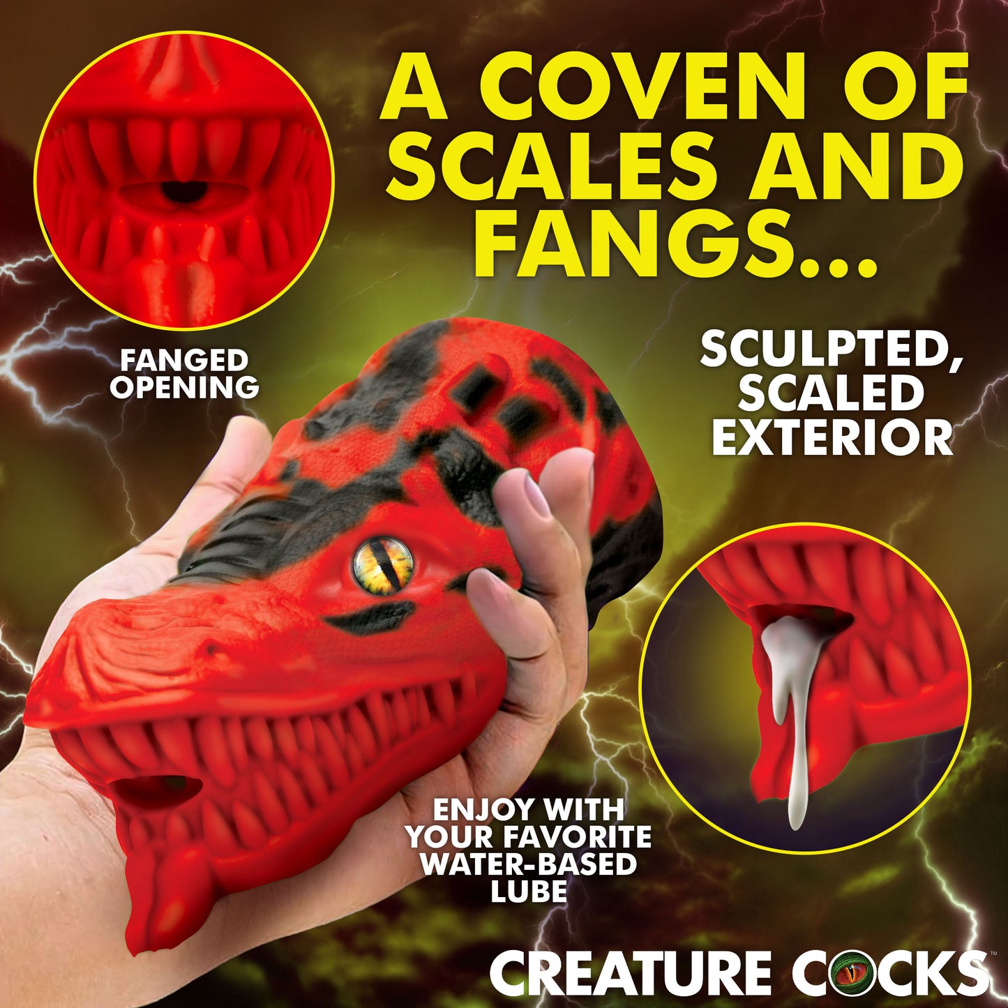 Dragon Tamer Silicone Stroker - Red