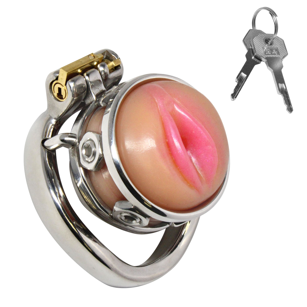 Pussy Boy Metal Chastity Cage