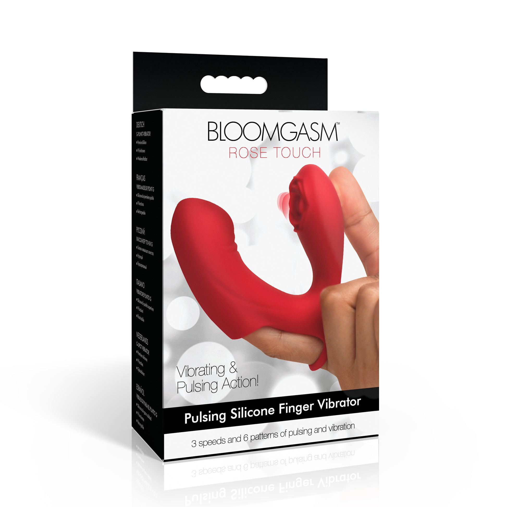 Rose Touch Pulsing Silicone Finger Vibrator