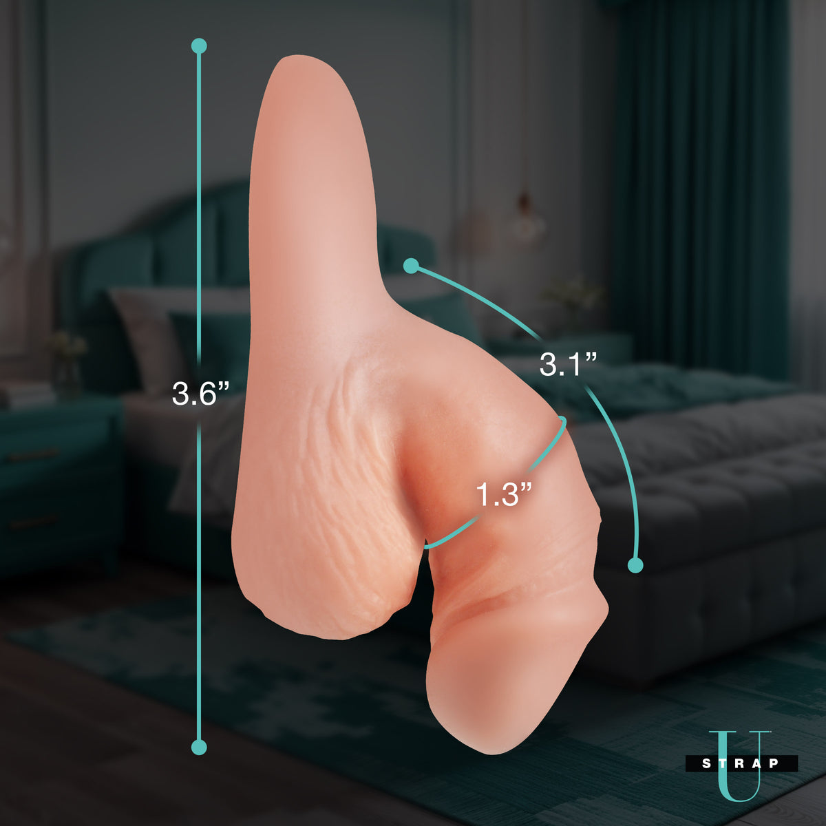 3.6" Silicone Packer Dildo - Light