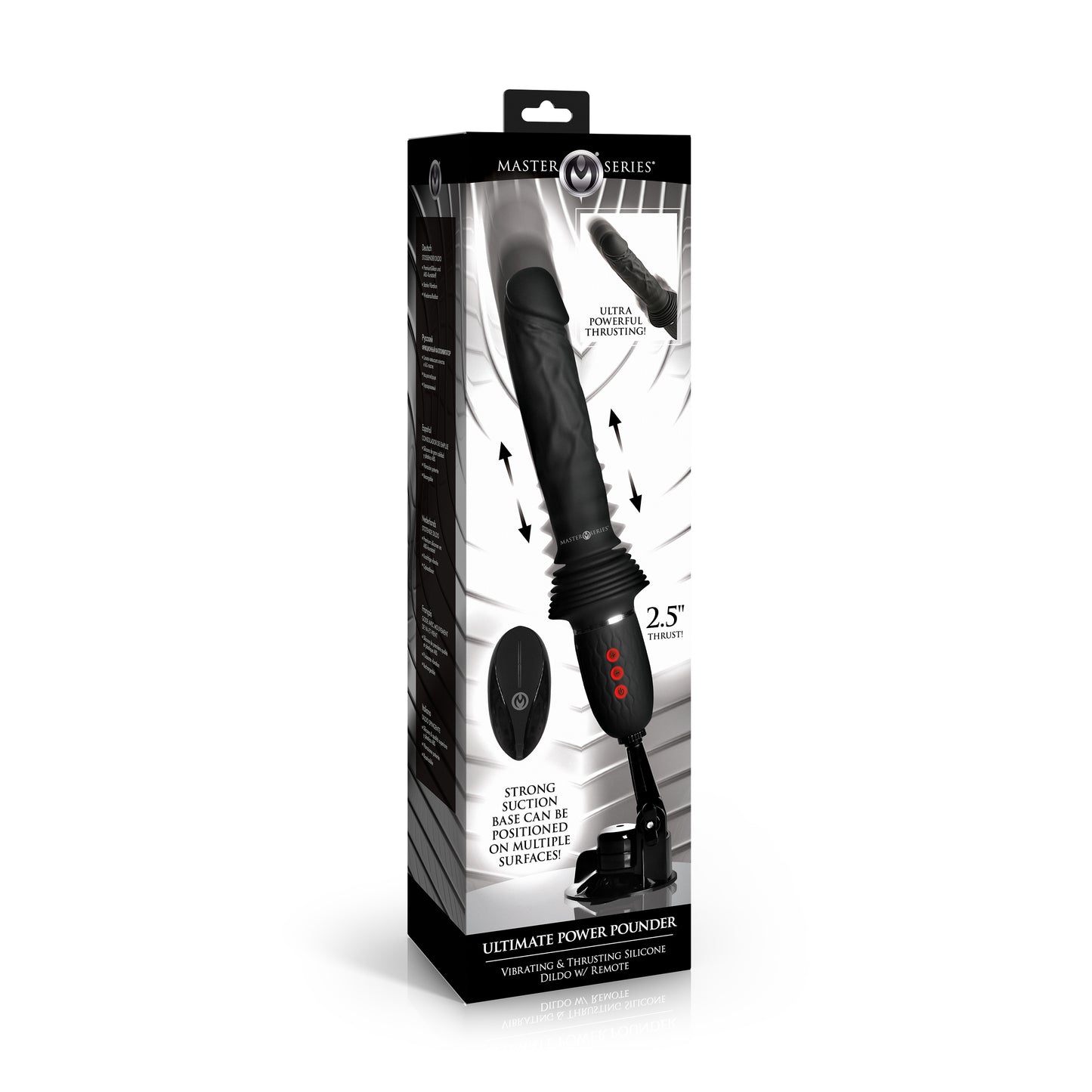 Ultimate Power Pounder Vibrating & Thrusting Silicone Dildo w/ Remote