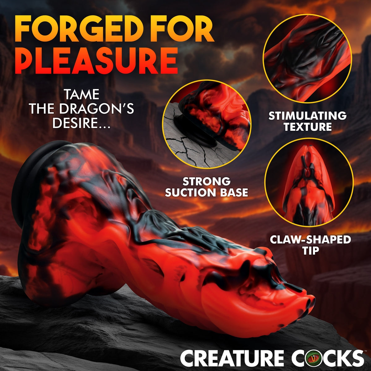 Dragon Thrust Thrusting and Vibrating Silicone Dildo