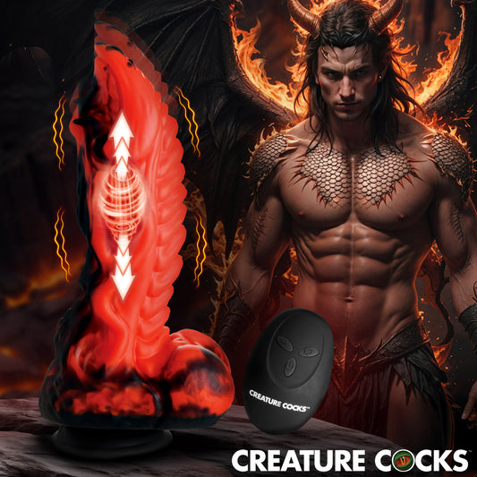 Dragon Thrust Thrusting and Vibrating Silicone Dildo