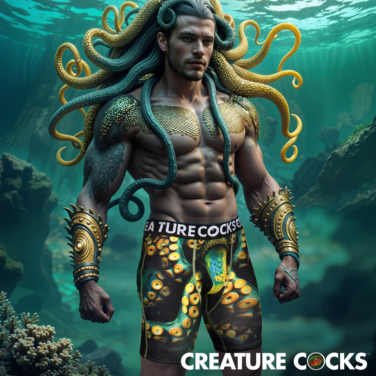 Creature Wear Monstropus Tentacled Monster Boxer Shorts - X-Large
