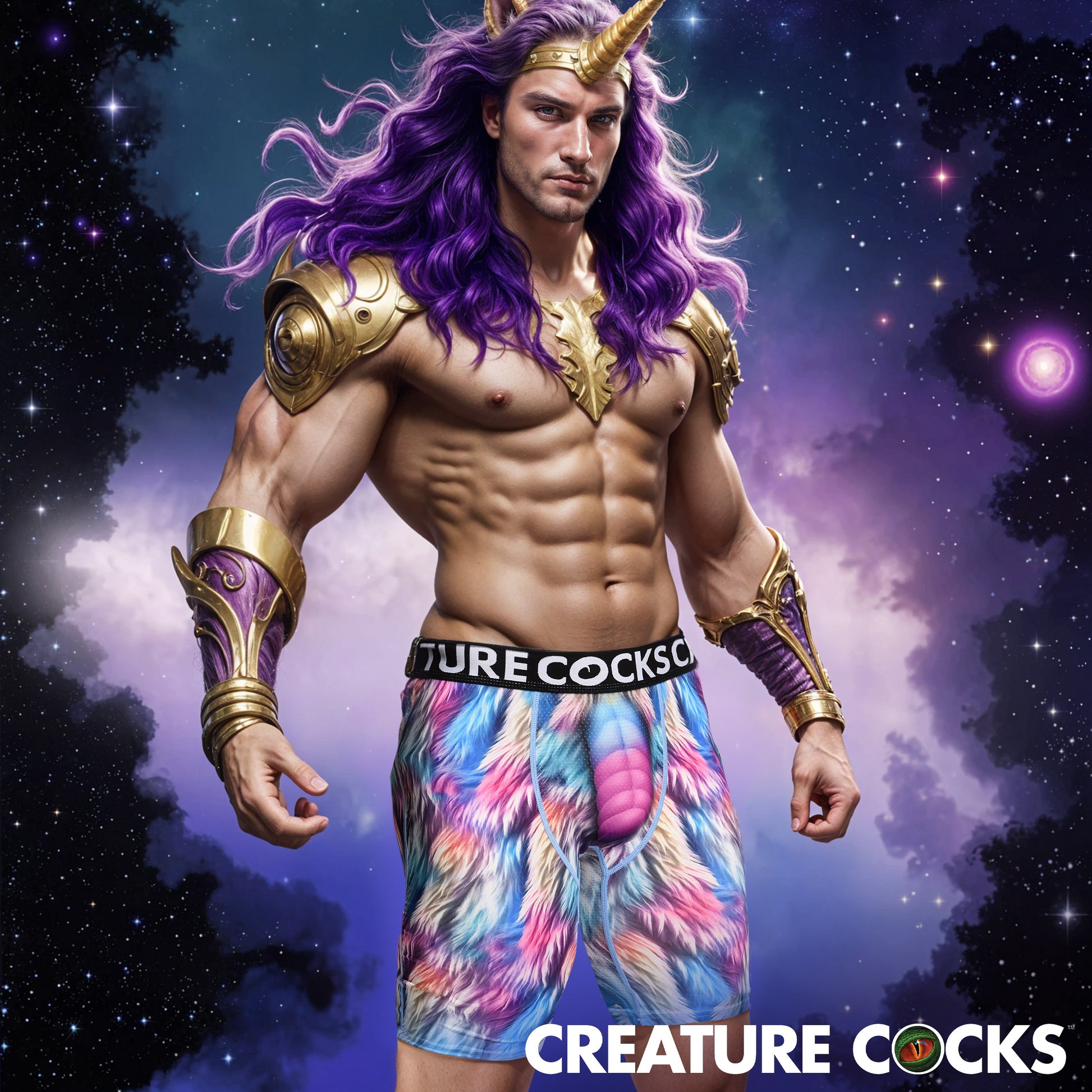 Creature Wear Mystique Unicorn Boxer Shorts - Small
