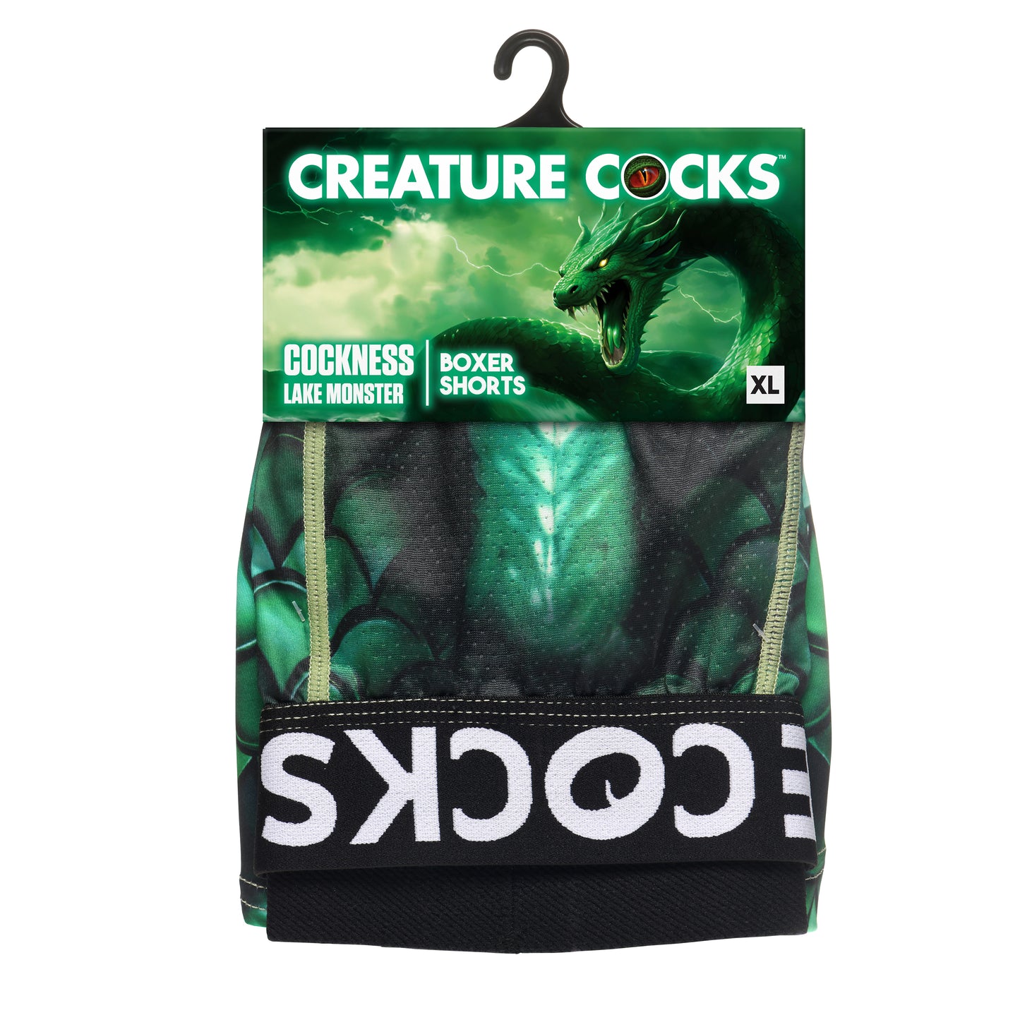 Creature Wear Cockness Monster Lake Creature Boxer Shorts - X-Large