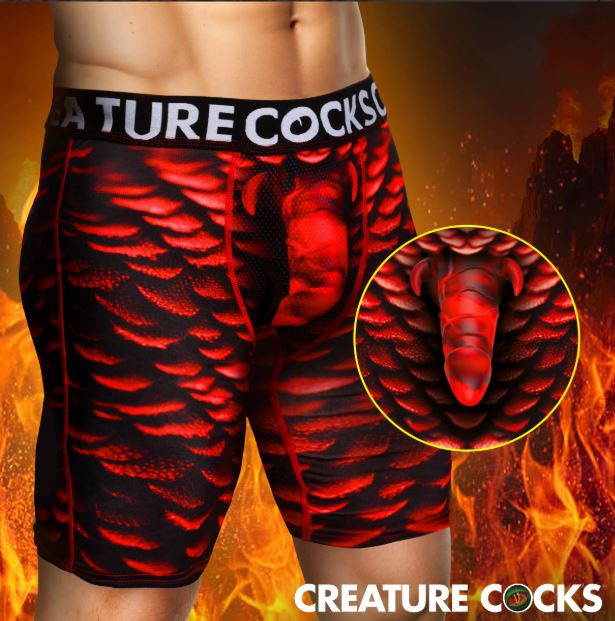 Creature Wear Horny Devil Demon Boxer Shorts - Large