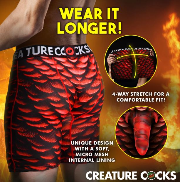 Creature Wear Horny Devil Demon Boxer Shorts - Medium