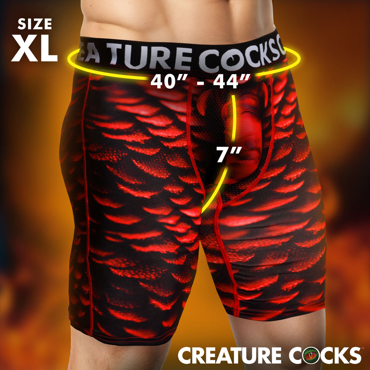Creature Wear Horny Devil Demon Boxer Shorts - X-Large