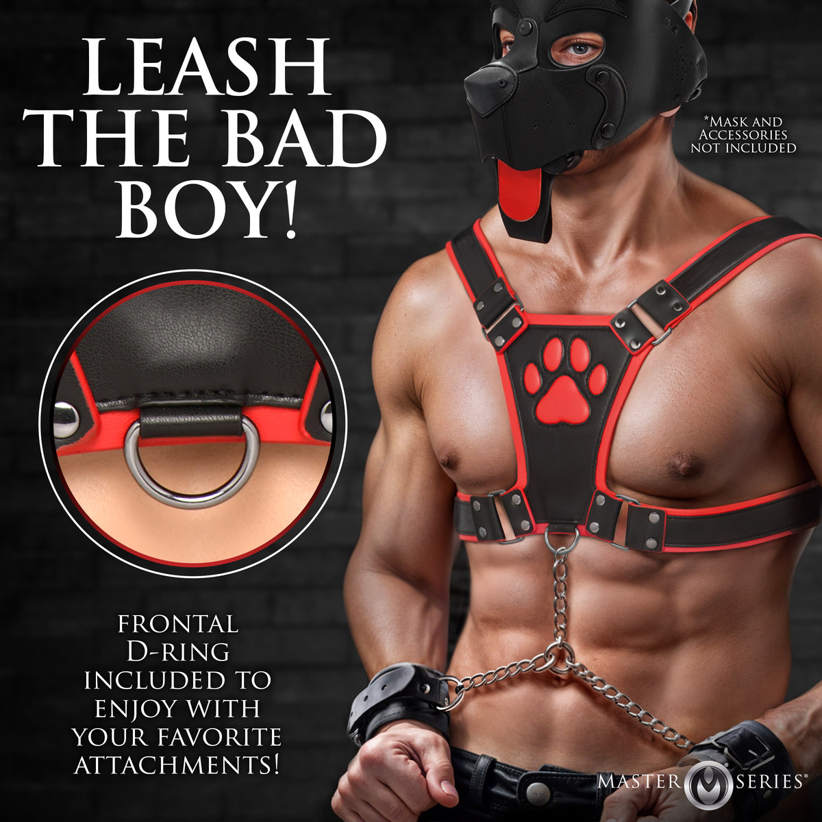 Alpha Pup Bulldog Harness - Red