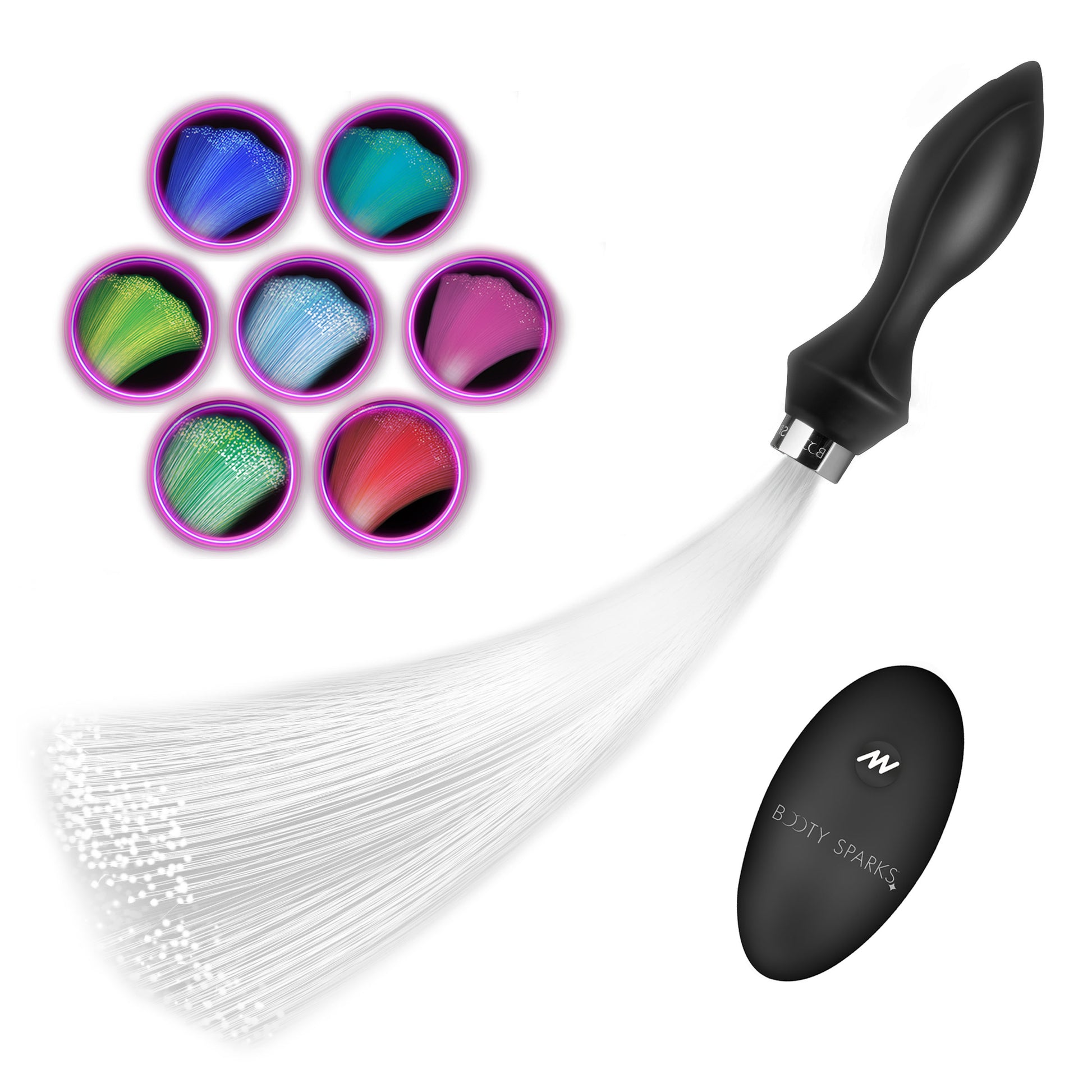 Vibrating Silicone Optical Fiber Butt Plug