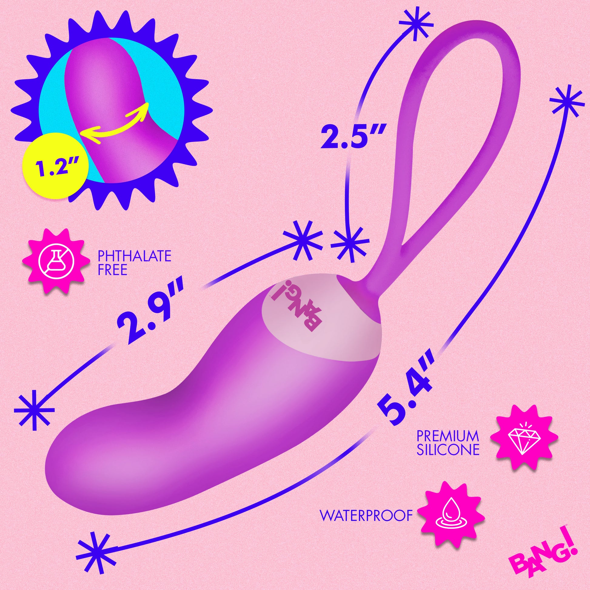 Silicone Mini Vibe w/ Remote - Purple