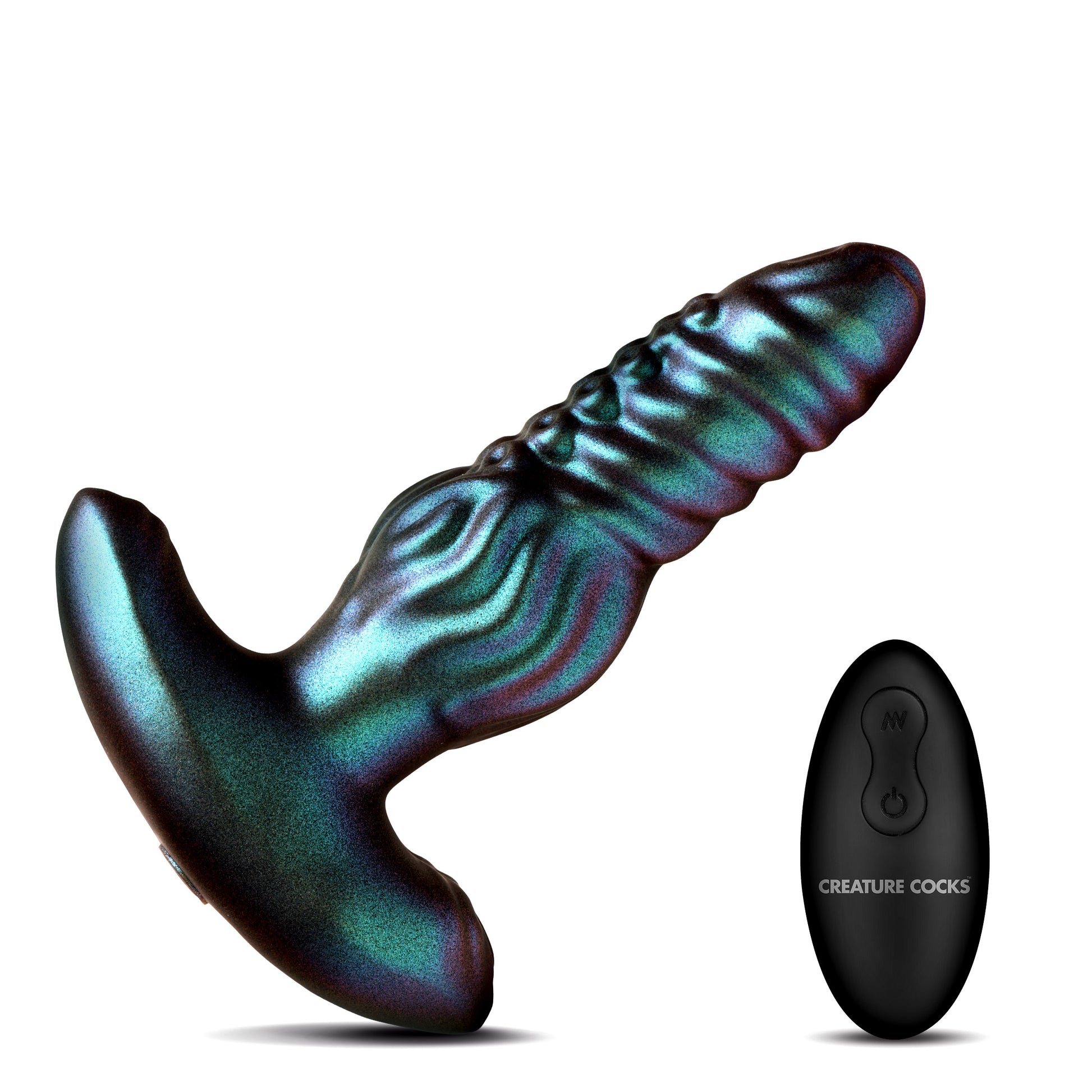 Octo-Squirm Vibrating and Squirming Silicone Anal Plug